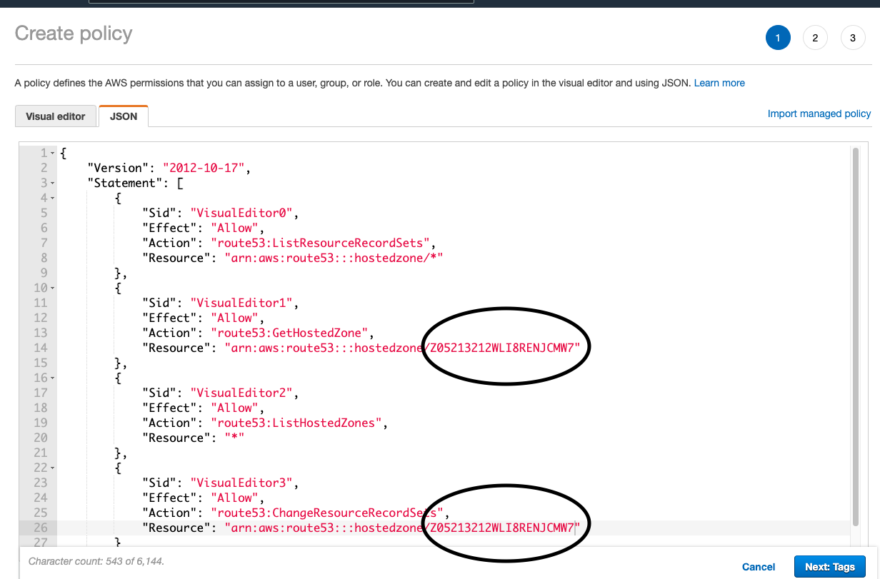 AWS - Add Your Hosted Zone Id to Policy