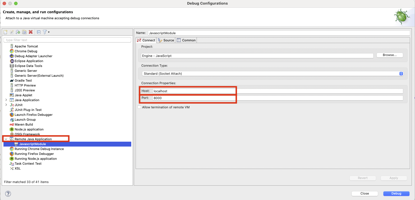 Remote Java Application Configuration