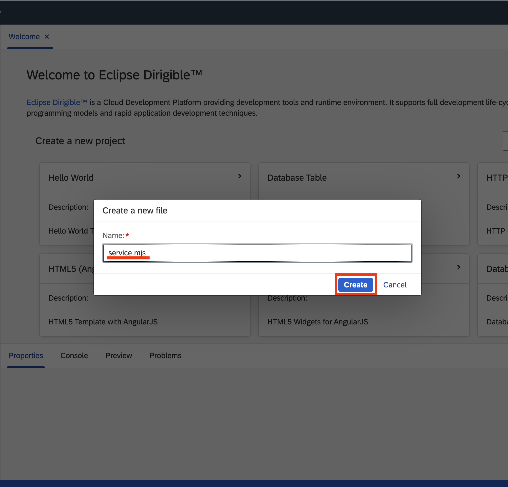 Create JavaScript ESM Service