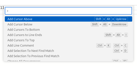 Open Command Pallette