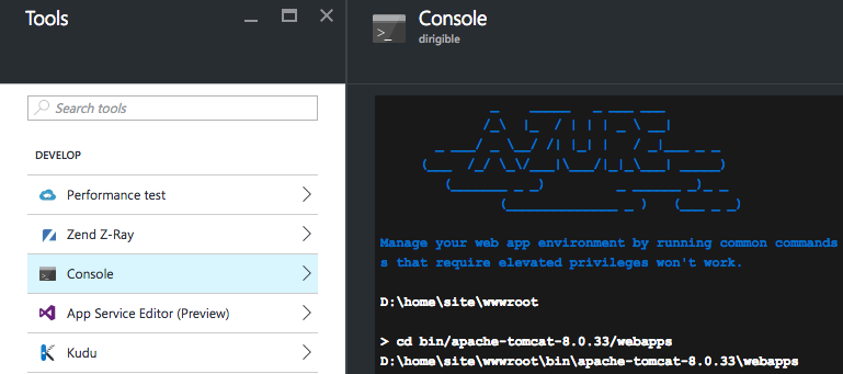 Microsoft Azure - Web-based Console