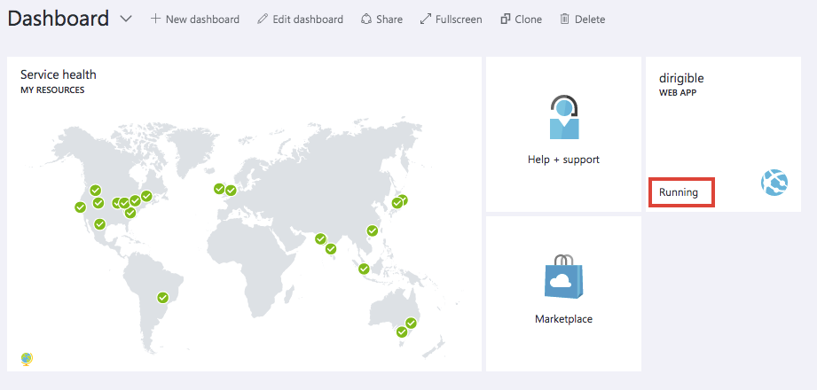 Microsoft Azure - VM tile