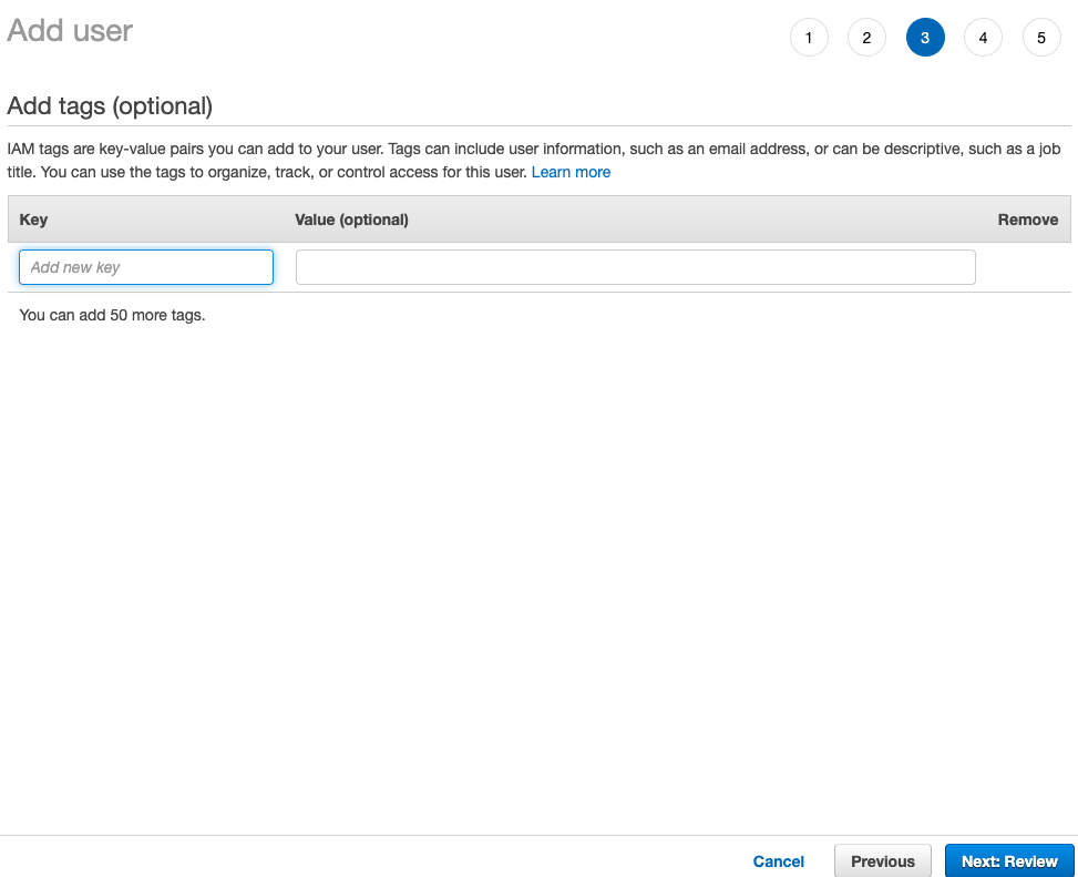AWS - Add User Step - 3