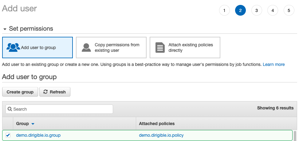 AWS - Assign New Group to the New User
