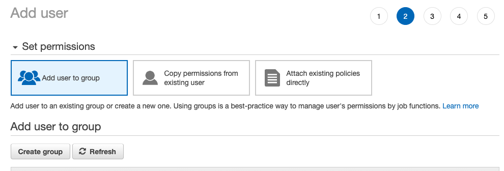 AWS - Create Group