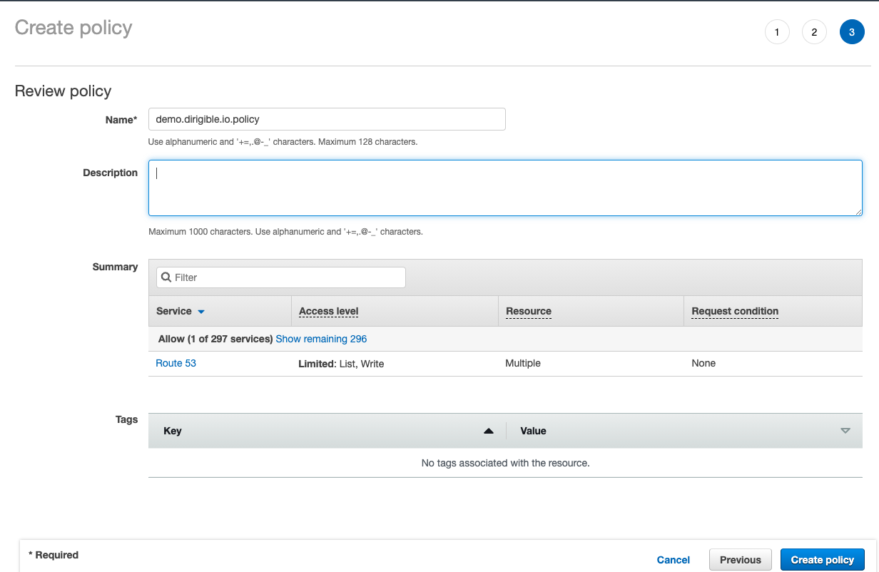 AWS - Create Policy - Step 3