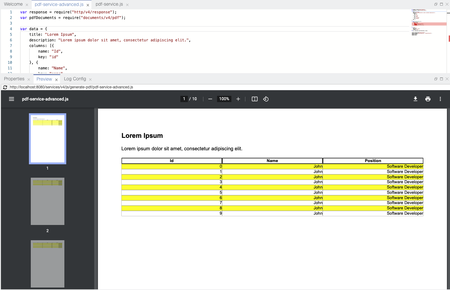 Generated PDF