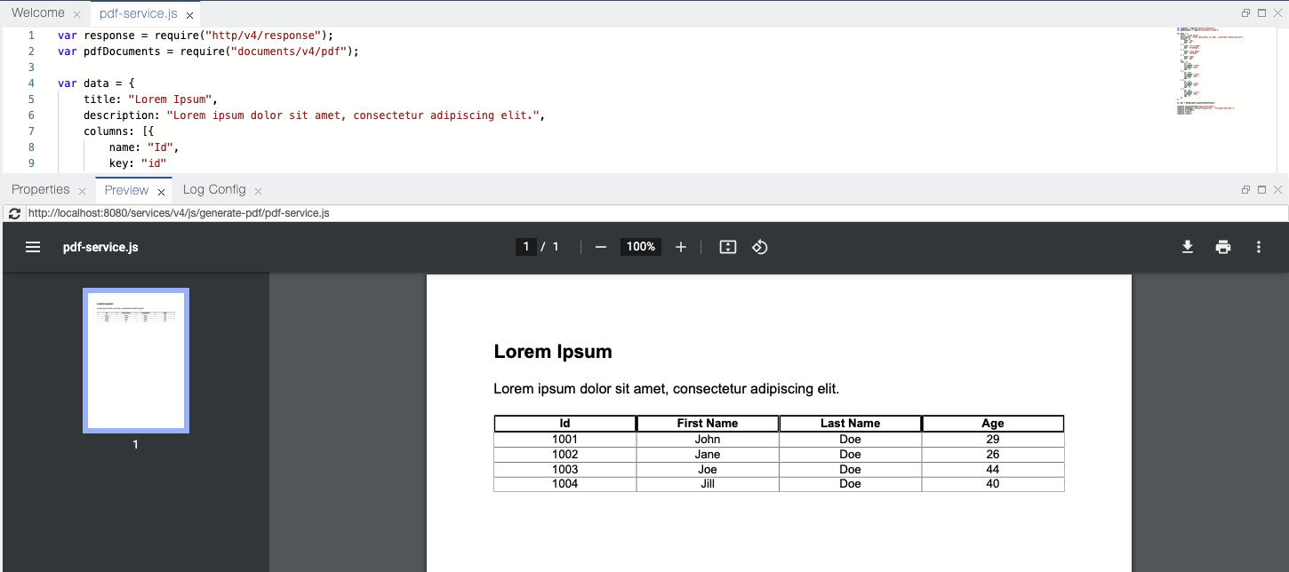 Generated PDF